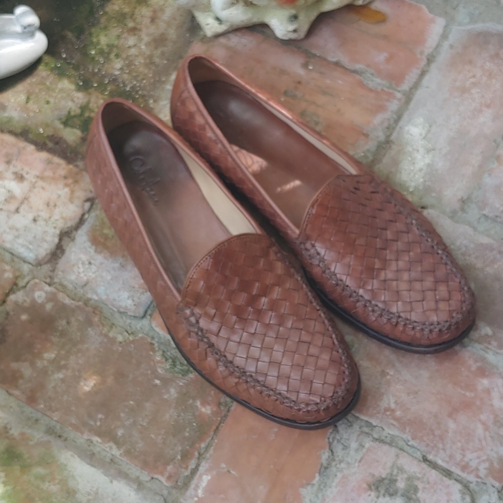 Cole Haan slip on woven loafers